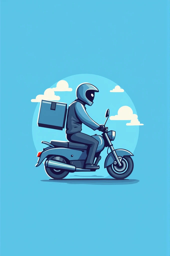 Stefani O motoboy:
conceito: A corporate logo, with the company name, highlighting the logistics part with a touch of professionalism and organization.
elements: Box icons, a motorcycle delivery driver following a road, geometric shapes representing planning and efficiency. Set the background of the image to medium blue