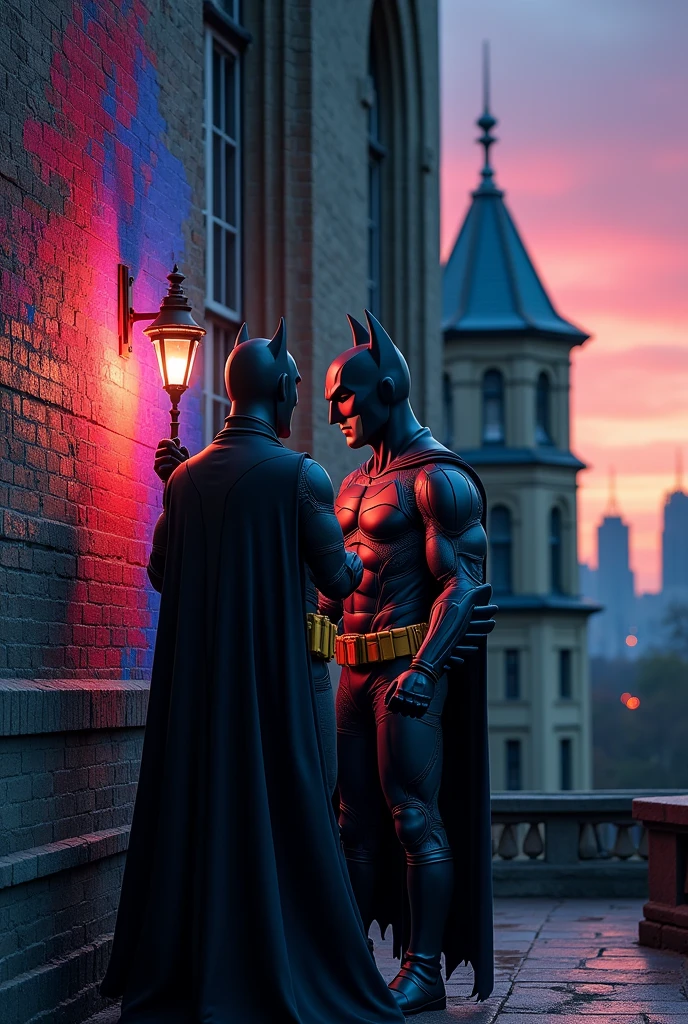 Batman painting his house with Vinimex Total