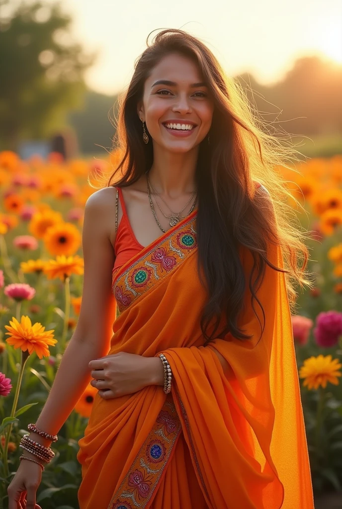 আকজন মহিলা অনেক হাসি মুখে 