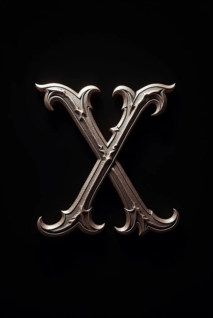 Create a logo featuring the intertwined letters "X" and "L" in a Gothic Style
