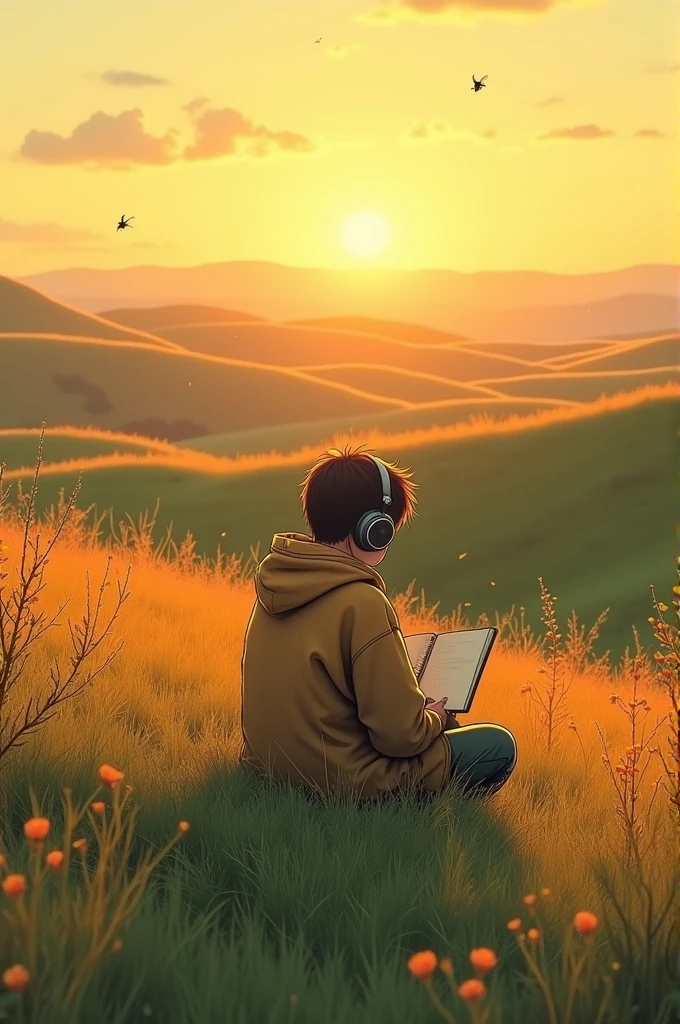 Lofi grassland scenery