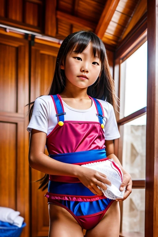 Mongolian Girl, , Muscular, Leotard 