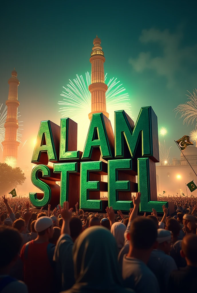 3d text of ALAM STEEl
on Pakistan INDEPENDENCE DAY