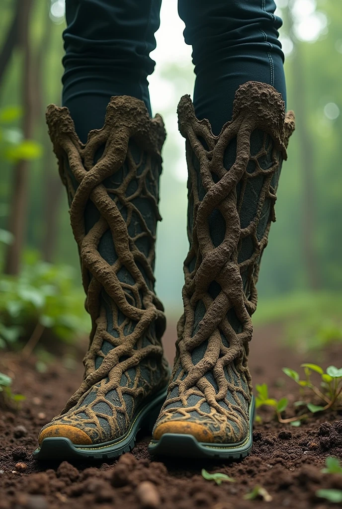 Boots inspired by tree roots 100 years from now