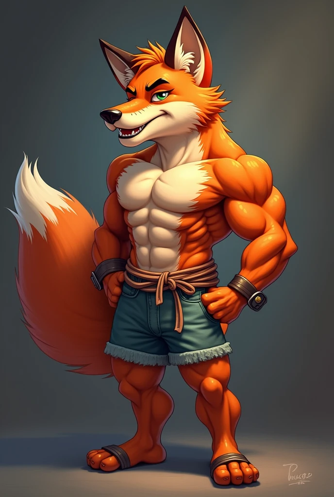 Muscular, fox, cartoon,tied, porn, nsfw, abs, torture, hd, fullbody, furry