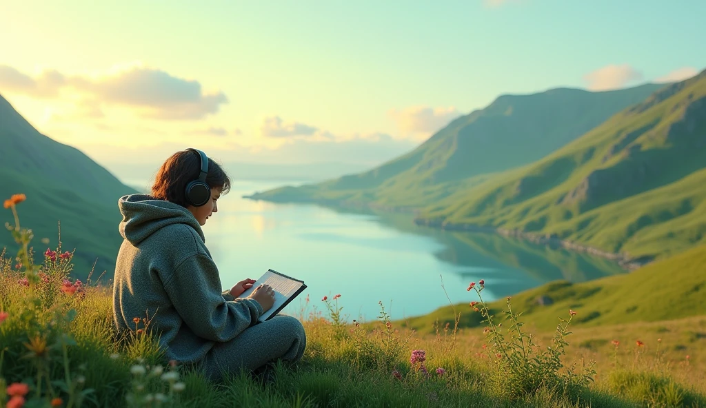 Lofi lush Greenland scenery