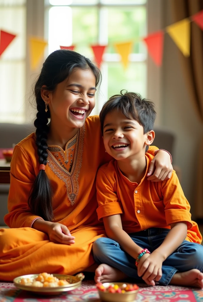 Create 15 years brother sister are celebrating rakshabandhan