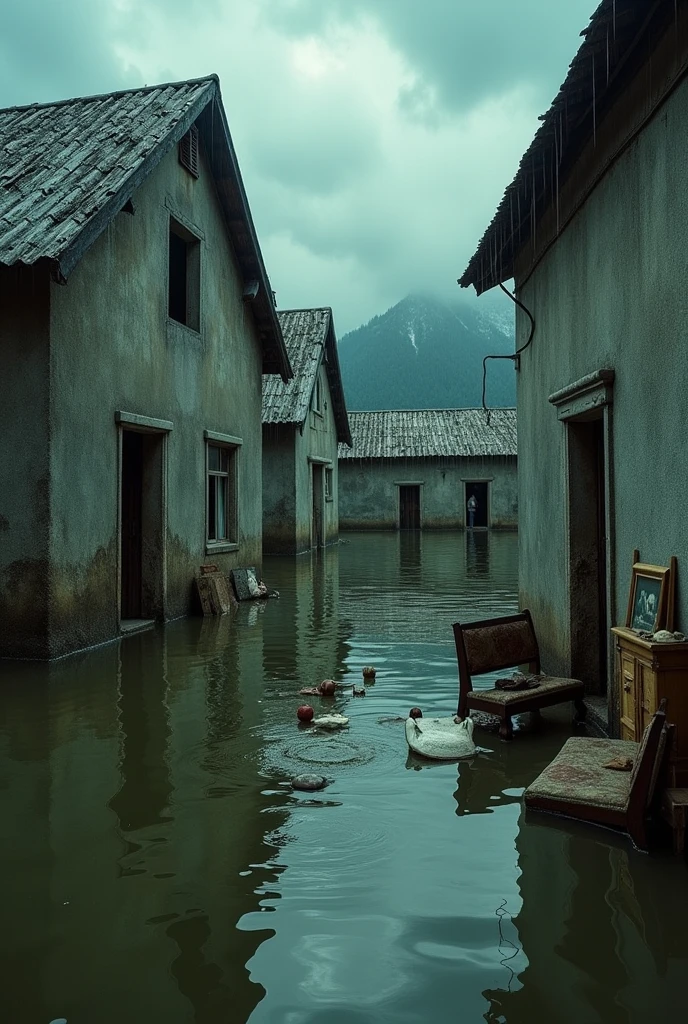 Houses flooded inside

