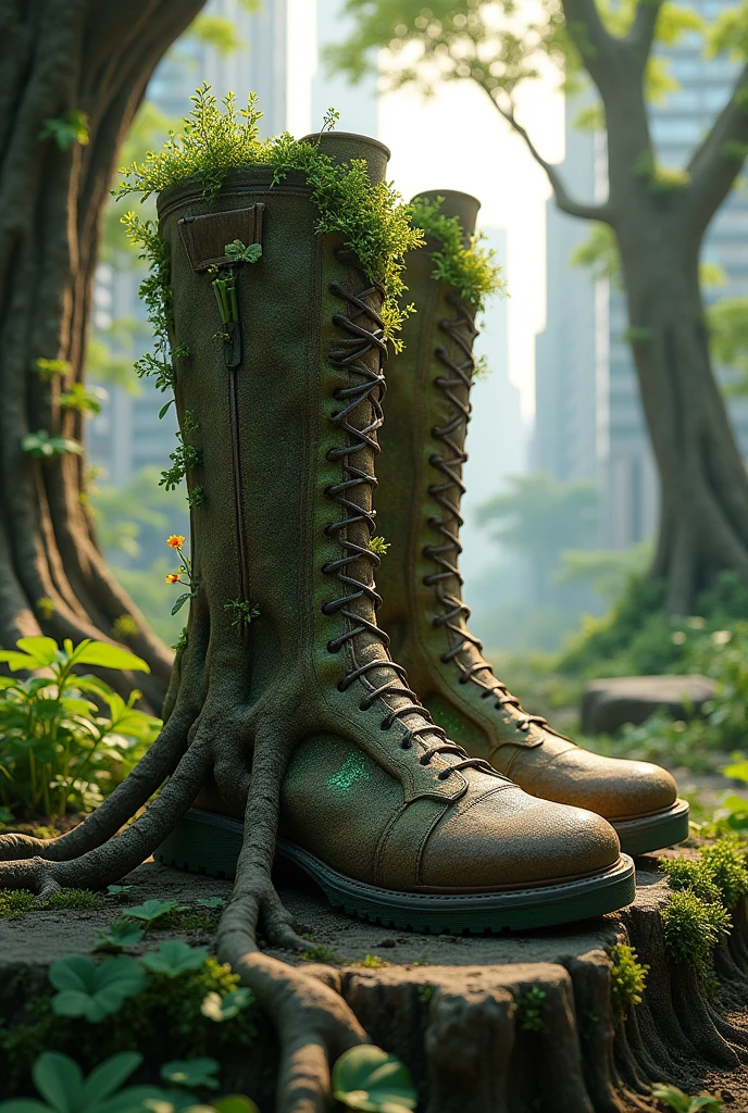 Boots inspired by tree roots 100 years from now