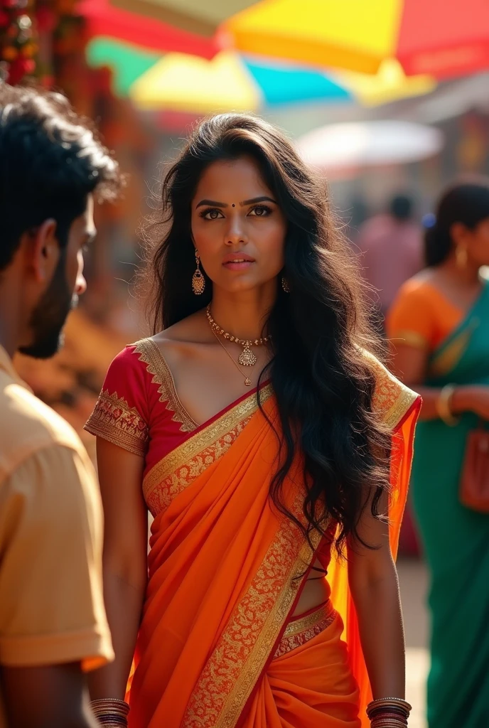 A indian sexy women shouted on a man