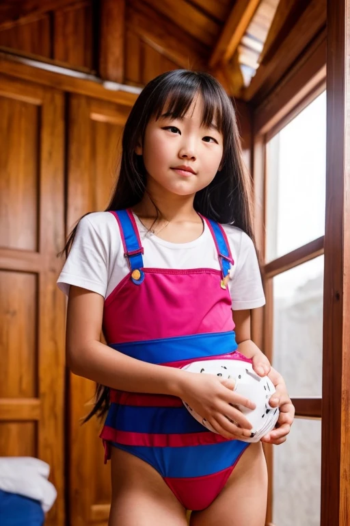 Mongolian Girl, 12, Muscular, Leotard
