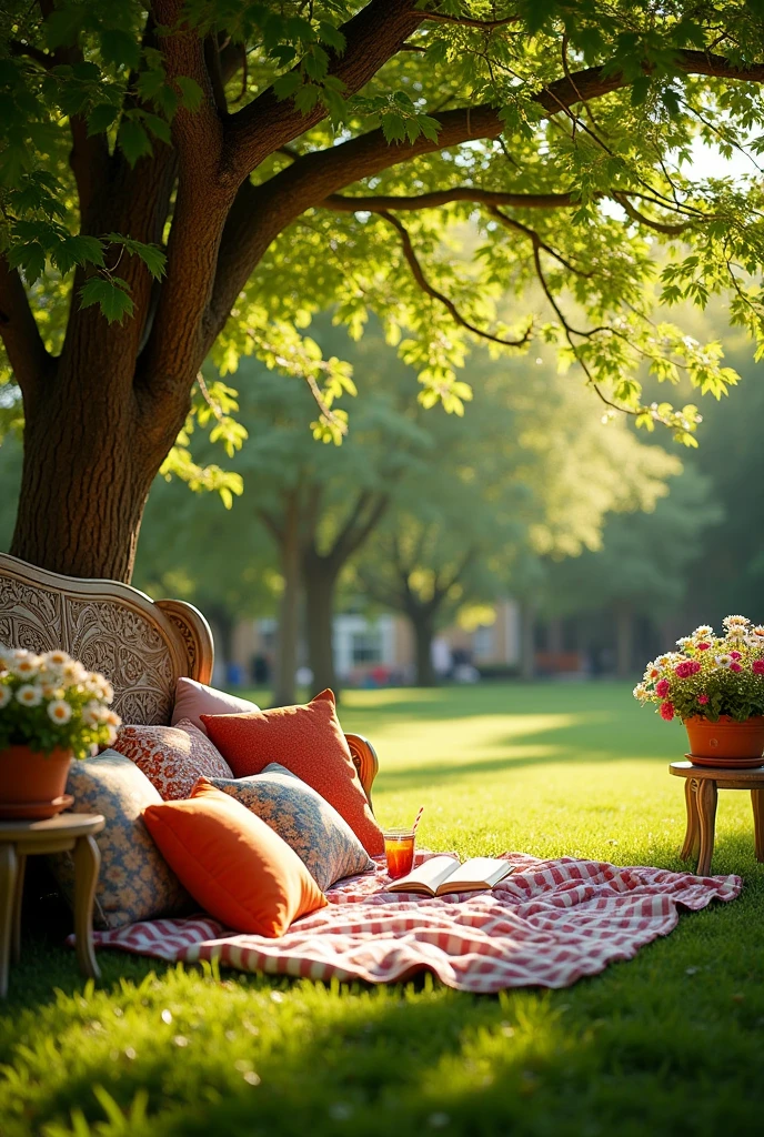 Reading area in park