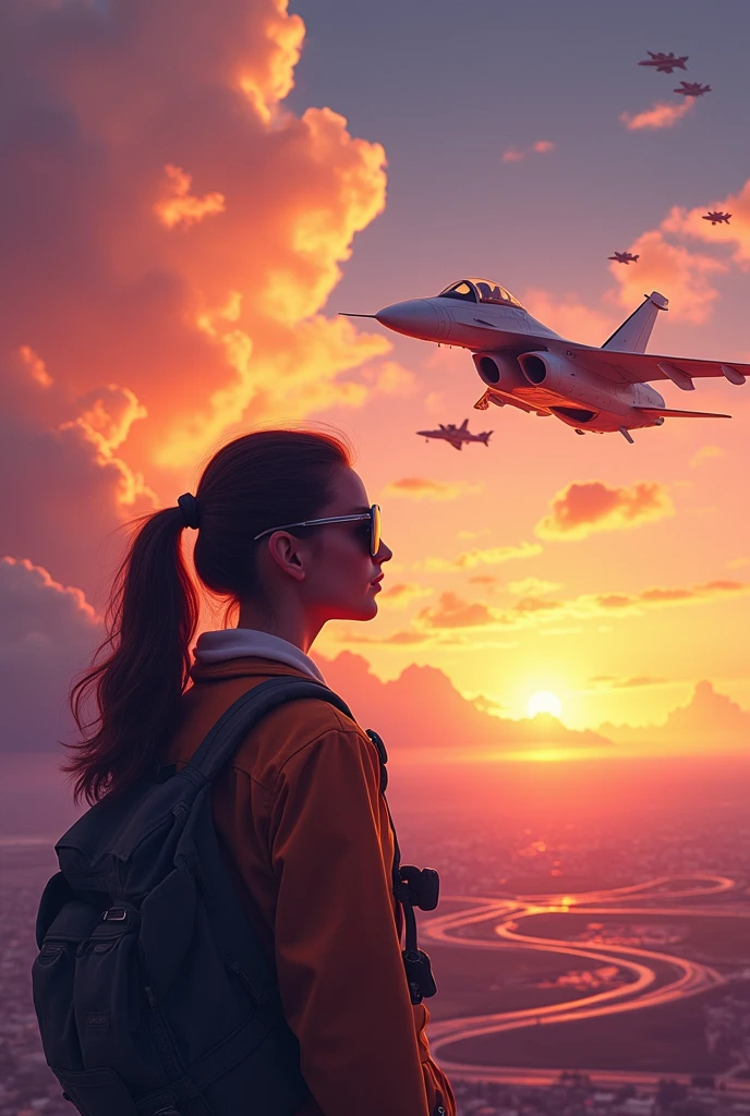 A cover page image for college magazine for aeronautical aerospace