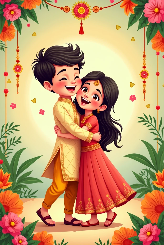 Raksha bandhan creative vector poster