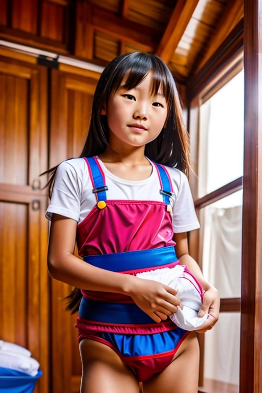 Mongolian Girl, 12, Muscular, Diaper