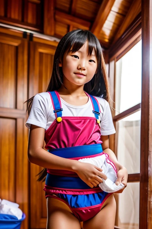 Mongolian Girl, 12, Muscular, Diaper