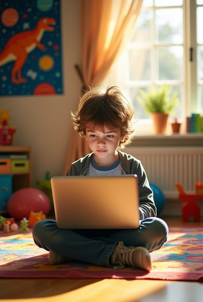 Boy using Laptop