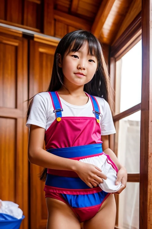 Mongolian Girl, 12, Muscular, Diaper