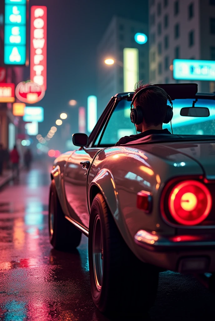 Lofi car pic in night lights