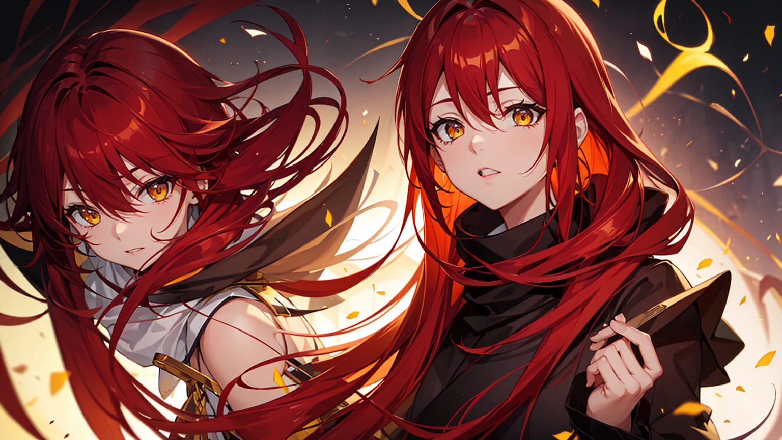 Red Hair、Yellow Eyes
