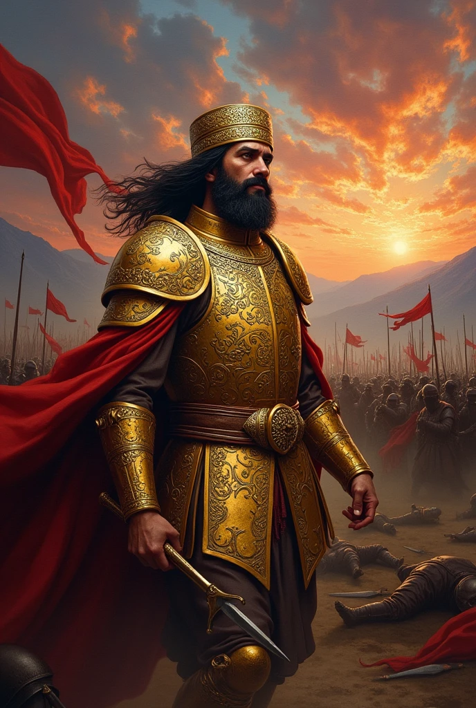 Painting of a Holy Muslim General Dying in Battle