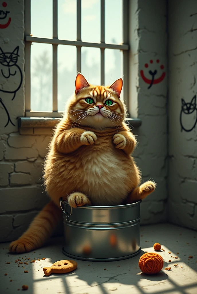 Big fatty cat with a smirk arrested 