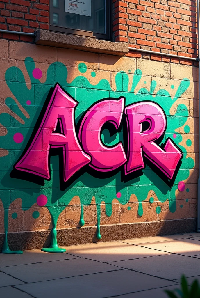 Graffiti ACR pink and green 