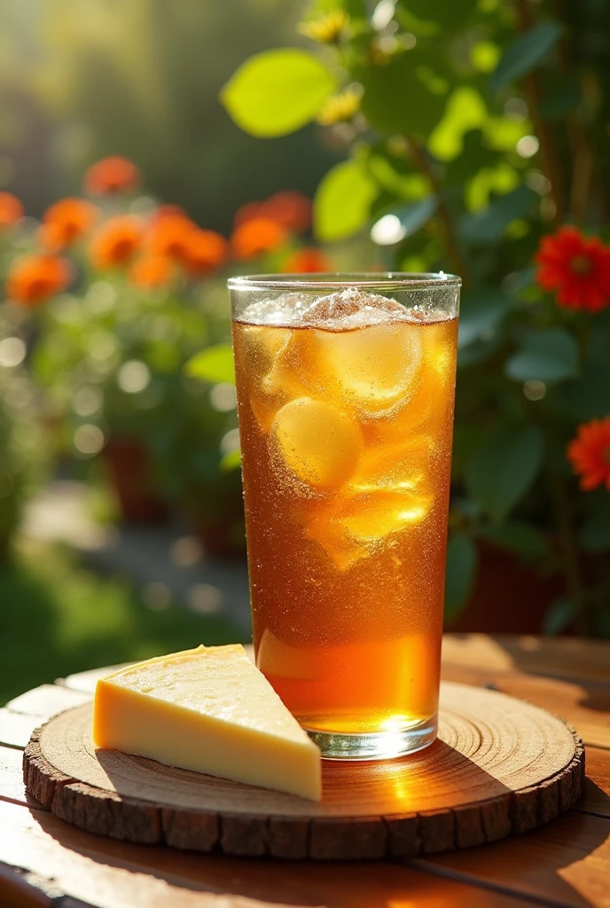 Iced tea with cheese