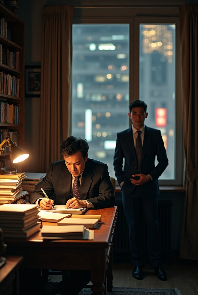 A 40-year-old Japanese brother who is a withdrawn university professor and a 30-year-old Japanese brother who is a glamorous businessman