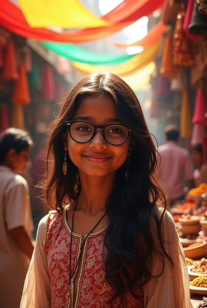 indian girl with glasses
