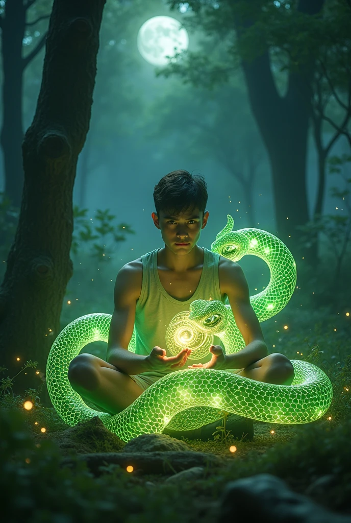 Snake 18 years old with stand ,using magic to make a wish 
