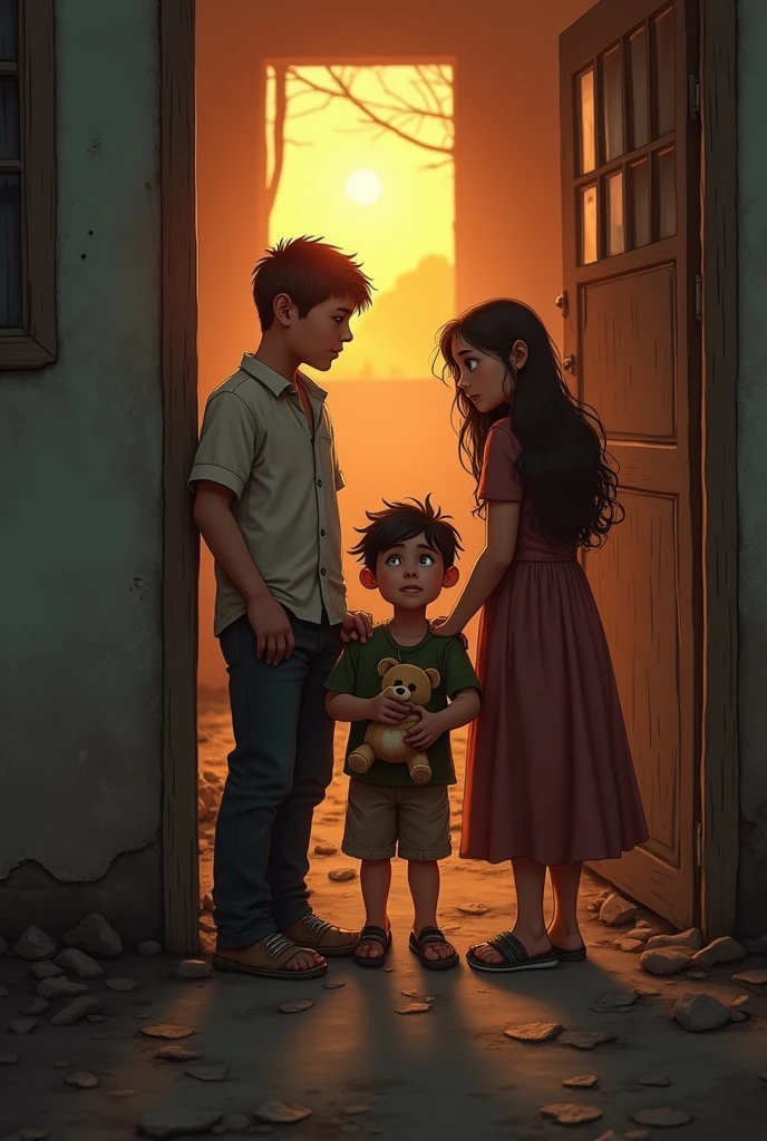 A family that was very happy but lost everything,but only the son of the family still has hope that everything can be solved