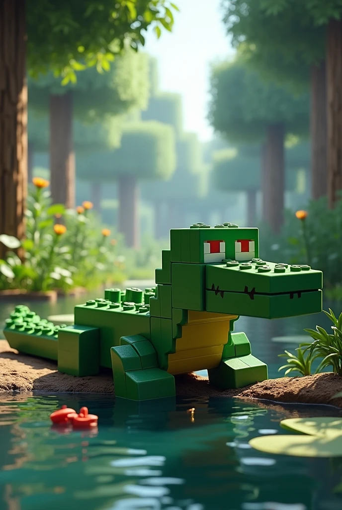 make a crocodile model in the minecraft style