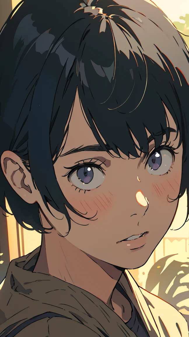 2D illustration, anime, Portraiture, Manga style, One Man, Black Hair、Short Hair, Purple eyes, compensate, beautiful, High resolution, masterpiece, Highest quality, Attention to detail, Attention to detailed eyes, Grain Filter, Detailed lips, High resolution, Ultra-detailed, High resolution, Black Hair,