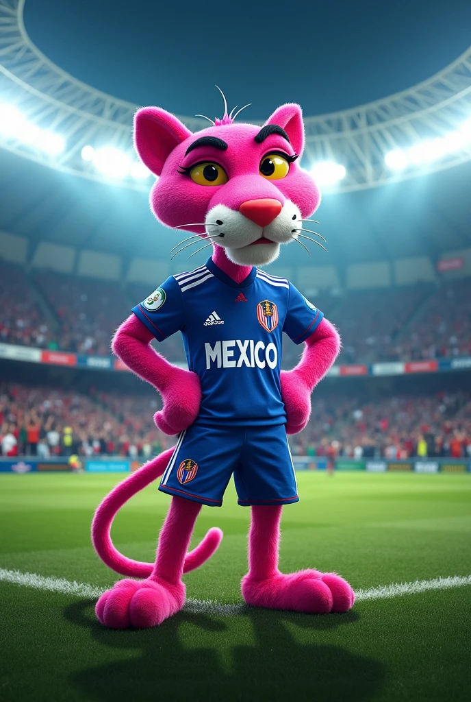 Pink Panther in the uniform of America de Mexico 
