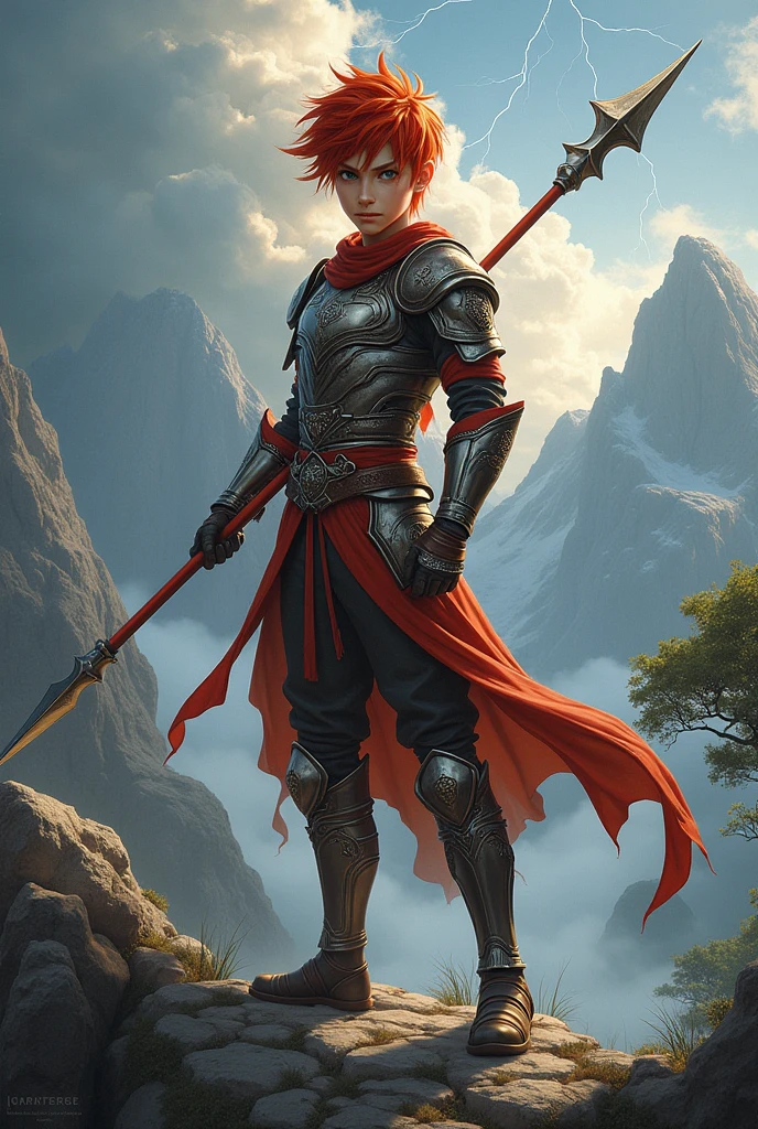 Nezha carried the spear on his shoulder
