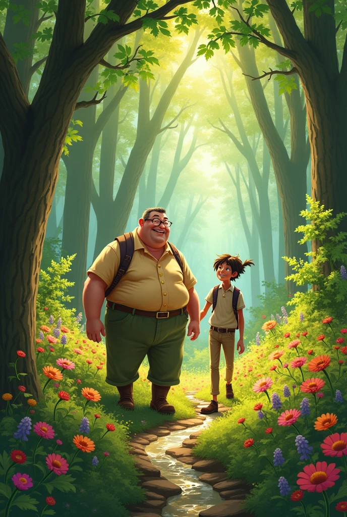 Once upon a time, a fat man and a thin man decided to go to the forest.