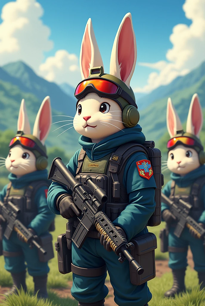 anime military rabbits
