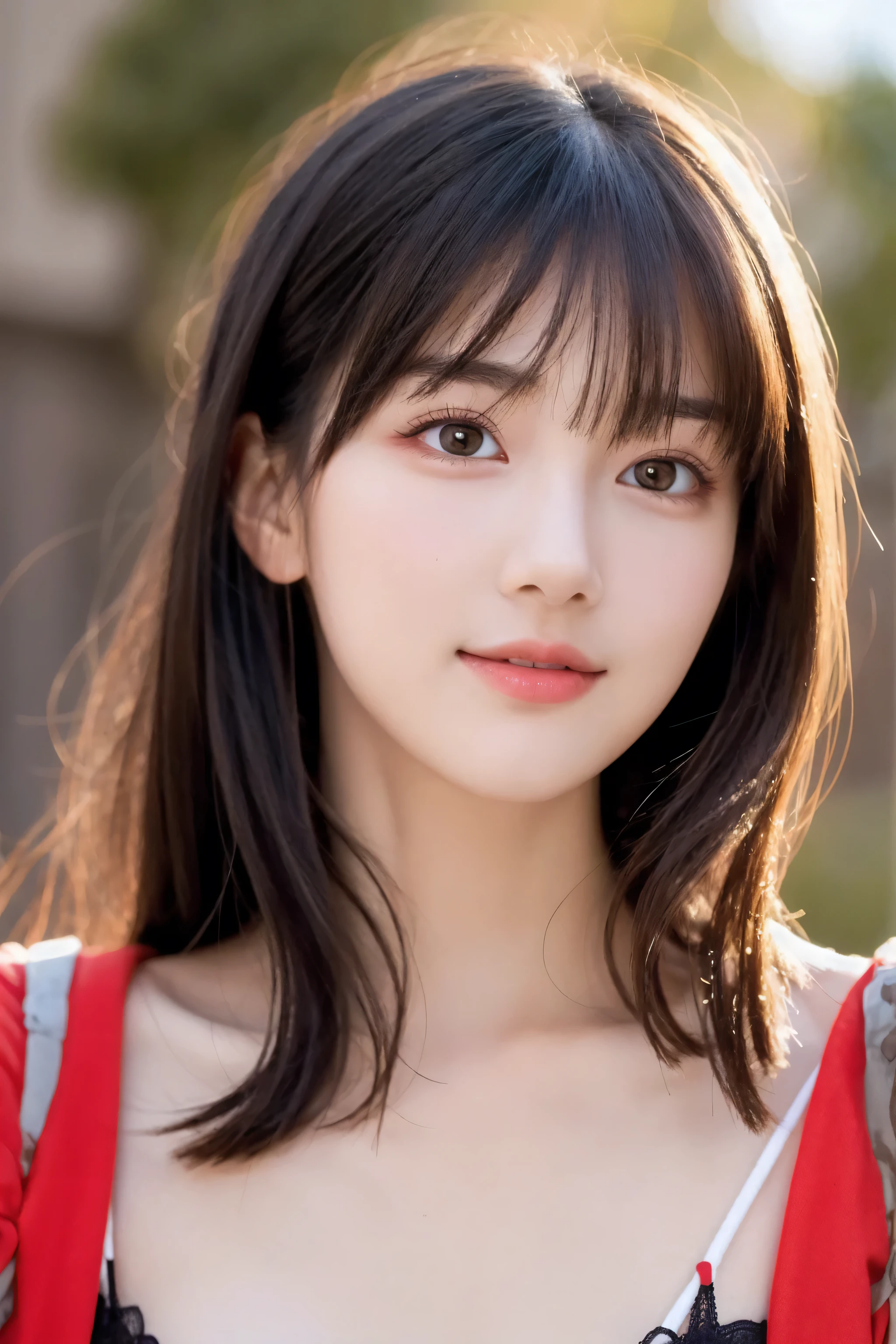 (8k, RAW Photo, Best Quality, Masterpiece:1.2), table top, Ultra Detail, Super Resolution, (Realistic, Realistic Photo:1.37), Portrait, High Detail RAW Color Photo, Professional Photo, Extremely Detailed and Beautiful, Extremely detailed, 8k wallpaper, amazing and detailed, huge file size, official art, highly detailed CG unity 8k wallpaper, highly detailed beautiful girl, highly detailed face, highly detailed eyes, highly detailed skin, highly detailed fingers, highly detailed nose, very detailed detailed mouth , perfect anatomy, highly detailed background, highly detailed clothes, 1girl, 17 year old girl, cute girl, realistic body, fair skin, glowing skin , slim body, handsome body, black hair , semilong hair, (blunt bangs:1.2), smile, cute, youthful, cute face, realistic face, delicate eyes, drooping eyes, looking at viewer, facing front, standing posture, Contraposto, dynamic lighting, ((face closeup)), (medium chest), (Perfect Body Proportions), (slender Body Proportions), (bedroom), super sexy pose, ((colorful lingerie)),