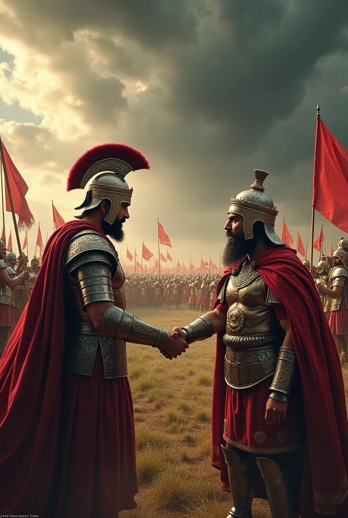 Roman king fight with chola king in war