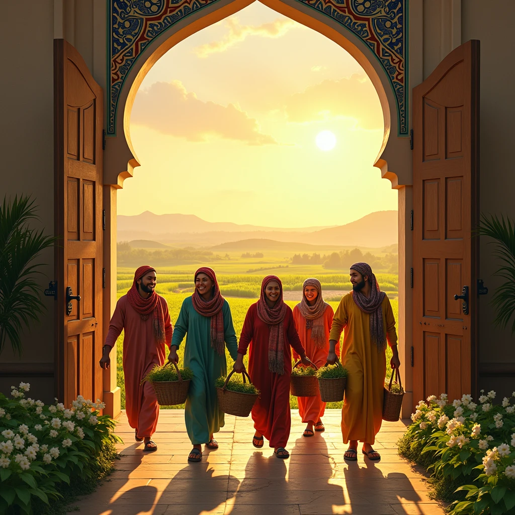 Farmers are coming out of the mosque, with new enthusiasm on their faces.