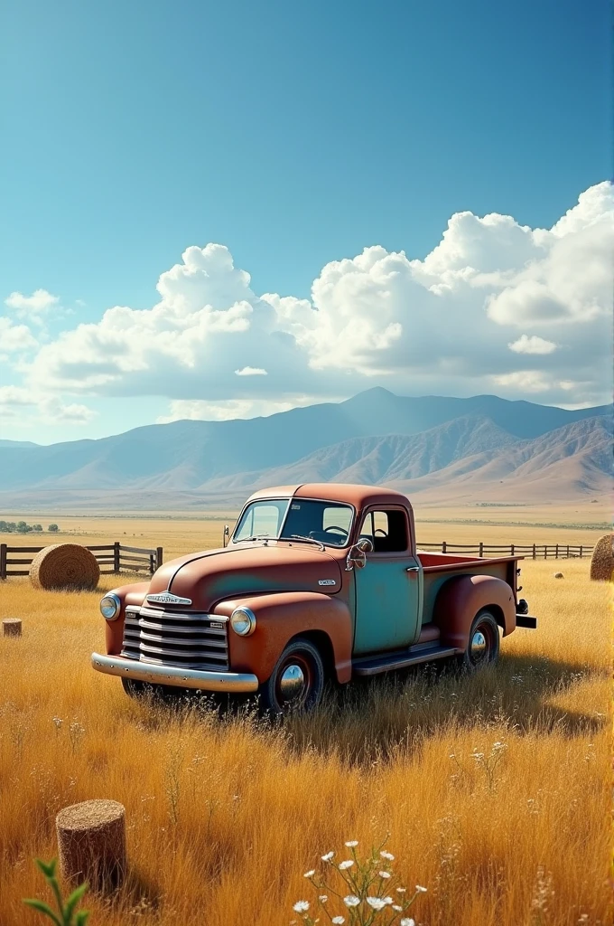 Pickup truck on the ranch