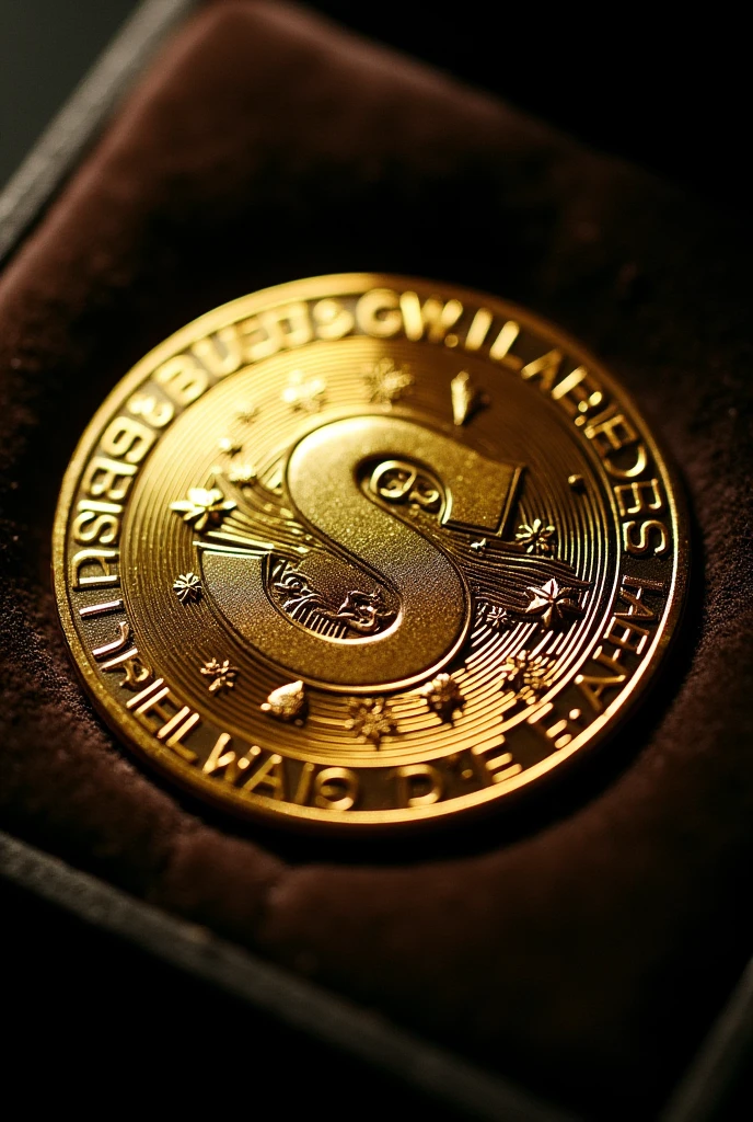 S name coin with beautiful golden colour