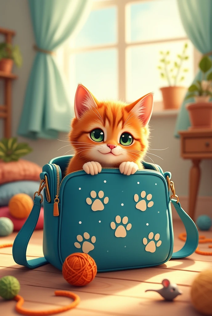 Cat with bag 