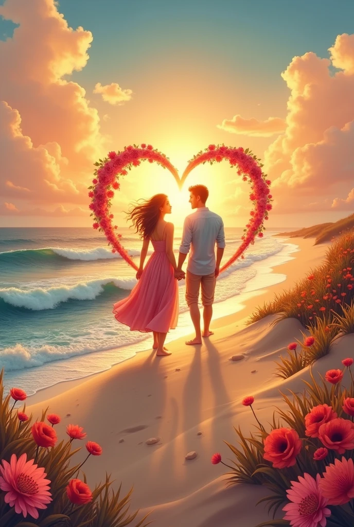 Create a logo for this song: In the high desert it's more beautiful if I spend it with you by the sea and the sun while I tell you sweet things, love.