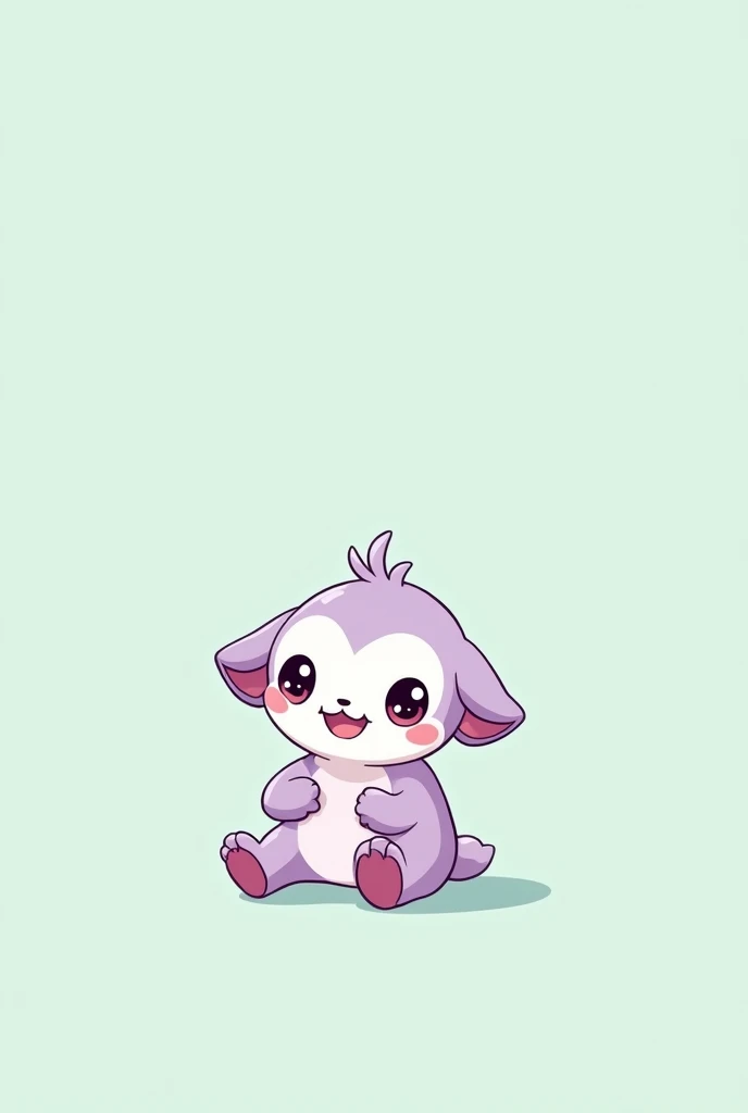 （Most of the background is solid color.），Simple little cute cartoon character picture below