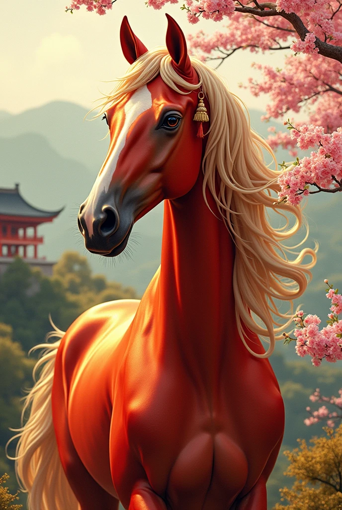 A horse with Chinese hair but Chinese