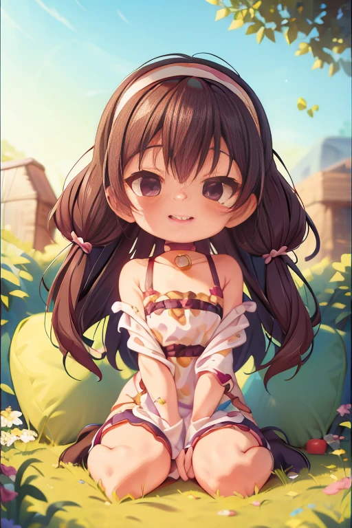 "(((Fun and fun))), (Young fat girl) Enjoy a sunny day in the vibrant fields, (Transparent apron、Pink boots、I don't wear underwear.) Enjoy refreshing watermelon slices. long curly hair eats watermelon."Side view of the site, perfect quality, clear focus(Chaos - by the sea:0.8), (masterpiece:1.2) (realistic:1.2) (bokeh) (highest quality) (skin details:1.3) (intricate details) (8k) (eye) (sharp focus), cartoon characters, secondary elements, anime big breasts, Luminousism highest quality、table top、1 girl、big and full breasts、dirty body、get down on all fours、Close-up、blush、Kamimei、While watching this、cute anime illustration、beach、
