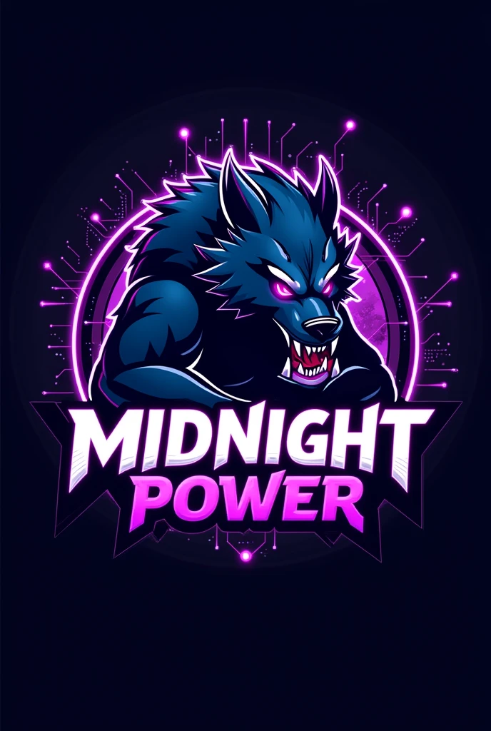 Mascot Gaming  logo of name "MP" , MIDNIGHT POWER , manipulation logo