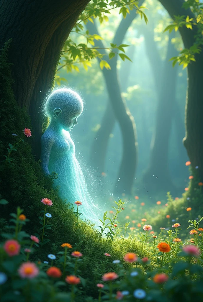 A spirit behind a bush